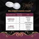 Uplift Secret Silicone Bra Inserts - Clear Gel Push Up Breast Pads - Bra Padding Bust Enhancer (M)