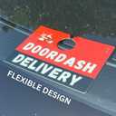4 x JoEzzy DoorDash Delivery Car Sign Double-Sided for Dashers