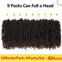 Fulcrum Passion Twist Crochet Hair 12 Inch, 9 Packs Pre Looped Passion Twist Hair, Pre-Twisted Passion Twist Crochet Hair For Black Women (12Inch (Pack of 9), T30#)