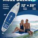 iTAOSTAR Adventure 12' 35"/39" Inflatable Stand Up Paddle Board with Seat, Extra Wide SUP Board with 5 Fins Stable Design for Adults, Youth, All Skill Levels, Lakes, Oceans & Fishing