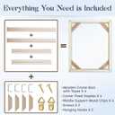 Canvas Stretcher Bars 12x28 Inch Frame Kit, Available in 25+ size Wood Stretcher Bars for Home and Office, Gallery Wrap Wall Arts Supply for Oil Painting, Poster, Picture & Paint by Numbers