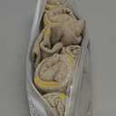 Lapulas Merino Wool Quarter Socks for Men Women, Hiking Running, Cushioned Compression Support, Thermal Thick, 5 Pairs (Large, Yellow)