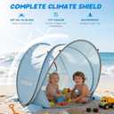 Elegear Pop Up Baby Beach Tent with Mini Canopy, CumbreX UPF 50+ UV Protection Baby Tent Sun Shelter, 1S Setup Portable Baby Beach Essentials Shade for Infant Toddler Outdoor Indoor Play - Blue