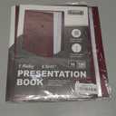 Dunwell Presentation Binder 60-Pocket, Displays 120 Pages, 8.5x11 Portfolio Binder with Plastic Sleeves, Storage and Organizer for Documents, Photos, Kids Artwork, Projects, Recipes (Ruby)