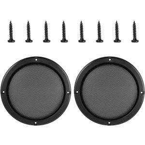 Unifizz Car 2pcs Cover 7" Mesh Protector Car Speaker Cover Woofer Subwoofer Grill Black