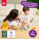 Nene Toys Wooden Color Matching Puzzle for Toddlers 2+ Years Montessori Pegboard Button Game with Wooden Nails & Cards Educational Toy for 2 3 Year Old Boys Girls Fine Motor Skill Learning