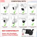 25ft Power Cable and Plug-in Mount for Floodlight Cams Compatible with Floodlight Cam Wired Pro/Plus, Blink Wired Floodlight Camera, Electrical Box with Weatherproof Cable -(2in1 Mount and Cord Set)