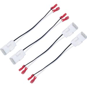 72-6514 Speaker Adapter Wire Harness Compatible with Dodge Chrysler Town & Country Dakota Ram Wrangler Car Front and Rear Door Speaker Wiring Harness Speaker Connector (4Pcs)
