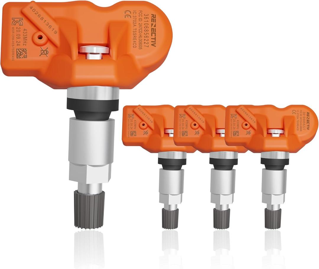 RENECTIV TPMS Sensor BMW, 4pcs 433mhz Tire Pressure Monitor Sensors Fit for BMW Replace#36106856227