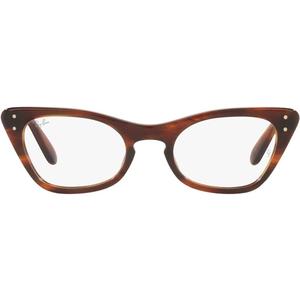 Ray-Ban Junior Ry9099v Miss Burbank Cat Eye Prescription Eyewear Frames, Striped Havana/ Demo Lens, 41 mm