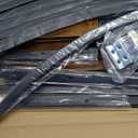 Rustic 3-Tier Console Table with Open Shelves Narrow Entryway Table with Curved Metal Frame Slim Sofa Table for Hallway Living Room or Foyer (Rustic Brown)