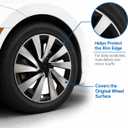 Tesla Model Y Juniper 19 Inch Wheel Covers 4PCS, Hubcaps with Rim Protectors for 2025 2026 Model Y Juniper Accessories, Matte Black Clip-On Wheel Caps Replacement, Not for 2021-2024 Model Y