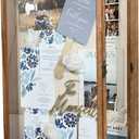 16x20 Shadow Box Frame in Wood Color with Linen Back - Shadow Box Frame with Paulownia Wood and Real Glass Cover for Wall or Tabletop Display
