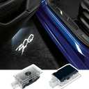 2PCS LED Car Door Logo Projector Lights for Chrysler 300 300C 300S 2005-present Ghost Shadow Light Laser Courtesy Step Lights Puddle Lamp Accessories (White)