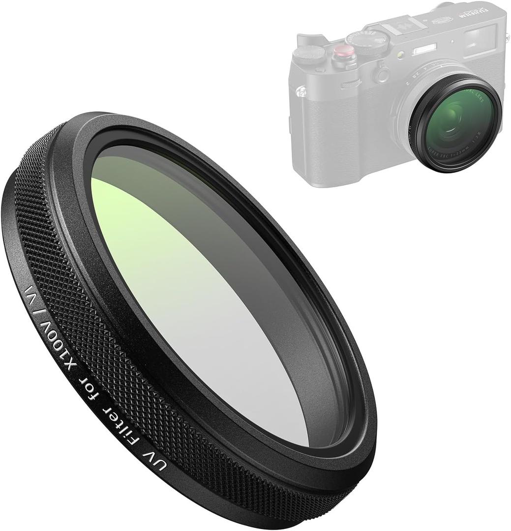 SmallRig UV Filter for FUJIFILM X100VI / X100V, 99% Light Transmittance, Optical Glass Lens, Waterproof & Anti-Scratch, Lightweight Aluminum Frame, Lens Protection Filter, Cleaning Cloth (Black) 5852