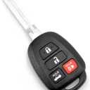 Key Fob Replacement Remote Car Key 4-Button Keyless Entry (1PC) 315MHz Compatible with Toyota 2015-2017 Camry 2014-2018 Corolla FCC ID HYQ12BEL HYQ12BDM OE# 89070-02880 H CHIP