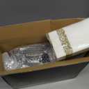 Hioasis 175pcs Black and Gold Plates - Black Party Plates for 25 Guest, Include 50 Heavy-duty Plates(20% Thicker Than Standard), 75 Cutlery Set, 25 Napkin, 25 Cups