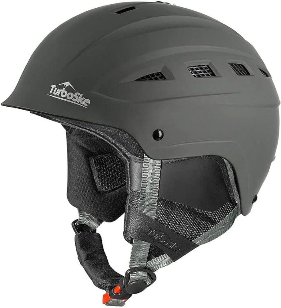 Ski Helmet, Snowboard Helmet, Snow Sports Helmet, Audio Compatible for Men Women and Youth (M (21.75"-23.25"), Matte Gray)