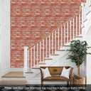 Faux Brick Wall Panels  Bold Red 3D Brick Wall Panels Foam Tiles Peel and Stick (10 Pack)  Peel and Stick Wall Panels for Apartment, RV, Bedroom Decor