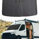 MELIPRON Van Windshield Covers Fit for Mercedes-Benz Sprinter NCV3/VS30 2007-2025, Blackout Privacy & Thermal Insulation Window Cover for Van Life & Camping, Custom Fit, Easy Install, Gray