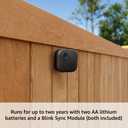 Blink Outdoor 4 Wireless smart security camera, two-year battery life, 1080p HD day and infrared night live view, two-way talk. Sync Module Core included 2 camera system