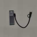 NVMe Enclosure with Cooling Fan, Tool-Free Installation,Full Aluminum Alloy, Sandwich Style Design, USB 3.2 Gen 2 PCIe Adapter for M & M+B Key NVMe/SATA M.2 SSD Case for 2230/2242/2260/2280