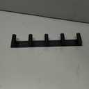 VAEHOLD Black Hat and Coat Wall Mount Rack 5 Hooks for Robes, Bags, Keys, and Towels Bathroom Towel Hanger Organizer (1 Pack)