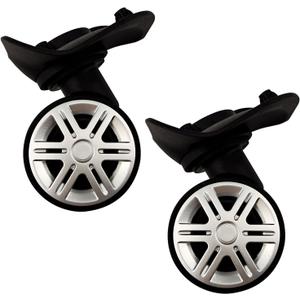 1 Pair Luggage Suitcase Wheel, Wheels Replacement Travel Baggage Caster Wheels 360 Swivel, Universal Trunk Portmanteau Wheel Spare Part Replacement 4 holes for Luggage Suitcase (2)