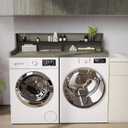 Washer Dryer Countertop, 54" x 27.55" 2-Tier Washer Dryer Topper with Edge, for Laundry Room Organization Greige