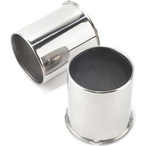 2Pcs 3.19" Push Through Wheel Center Caps Stainless Trailer Hub Cap for Truck SUV RV Wheel Rim (Fit 3.19" Bore 3.52" H Chrome)