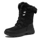 Lands' End Expedition Max Waterproof Insulated Womens Snow Boots, Winter Boots for Women, Medium or Wide Width Sizes 6 to 11, Black, Brown, Blue, White or Grey Winter Shoes - Black, 8.5 Medium