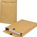 Neehows 15 Pack Expandable Large Kraft Envelopes, 9.3" x 13" Big Mailing Envelopes Hook-and-Loop Closure Anti Tear Catalog Envelopes for Business Office Paper Documents File Storage - Brown