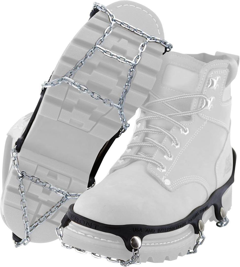Yaktrax Traction Chains for Walking on Ice and Snow (1 Pair), Black, X-Large