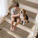 BEQHAUSE Stair Treads for Wooden Steps 28inX9in, Carpet Stair Treads Non Slip Indoor, Machine Washable Stair Runners for Kids Elders and Pets, Carpet for Stair Rugs Mat, TPE Backing, 4pcs, Taupe