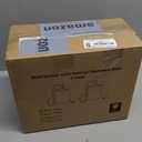 MATAMEYE Battery Operated Wall Sconce Set of 2, Black Rechargeable Wireless Wall Light Fixture with Remote, 12 RGB Colors & Timer, Indoor Dimmable Wall Lamp with Linen Shade