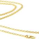 jiesinlov Long Purse Chain Strap mini CrossBody Handbag Gold thin Chains Shoulder Bag Strap Replacement,with Metal Buckles conversion kit for pochette (B 47.2in)