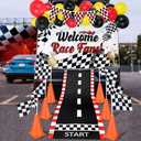 Yuxung 6 Pcs Racing Car Trunk or Treat Car Decorations Kit, Halloween Trunk or Treat Decorating Kits, Halloween Archway SUV Garage Door Decorations