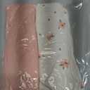 Blissful Diary Muslin Changing Pad Cover for Baby Girls, Ultra Soft Breathable Cotton, Baby Diaper Change Table Pad Covers, 2Pack (Pink Floral & Light Pink)