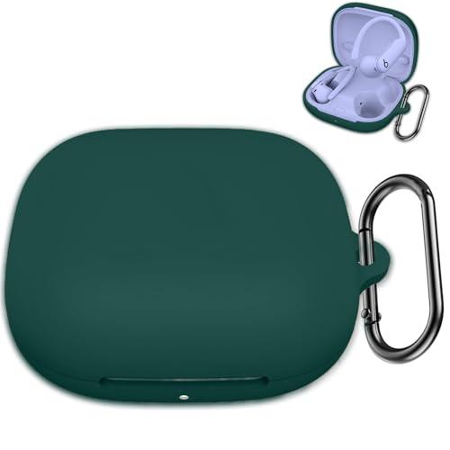 Compatible with Beats Powerbeats Pro 2 Case Cover, Soft Silicone Full Protective Cover with Keychain for Women Men Compatible with Beats Powerbeats Pro 2 Charging Case, Front LED Visible (Green)