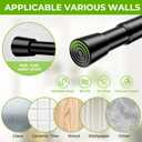 2 Pack Spring Tension Rods 26-39 InchesBlack No Drill Adjustable Spring Loaded Curtain Rod Expandable Tension Rod Small Short Tension Curtain Rod for Windows,Kitchen,Doorway,Bathroom,Cupboard Bars
