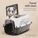 Petmate Dog Crates for Small Dogs & Cat Carriers, Two-Door Plastic Pet Kennel, Top & Front Loading, Made in USA, 19", White, 19.0"L x 13.0"W x 10.0"H