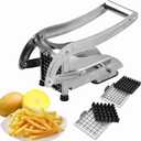 French Fry Cutter Potato Cutter with 2 Blades, Professional Potato Slicer Stainless Steel, Press French Fries Maker for Potatoes, Fry Press Fry Slicer