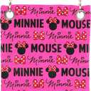 Disney's Minnie Mouse"Glam" Cross-Body Passport Purse Shoulder Bag, Neon Pink