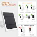 Solar Panel for Ring Camera, 4W Solar Charger Compatible with Rings Spotlight &Stick Up Outdoor Cam Battery, 10ft Long Cable with USB-C to Ring Barrel Plug Adapter