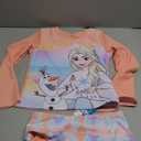 Disney Mickey and Friends Girl Two Piece Long Sleeve Swimsuit Rashguard Bathing Suit (6 Years, Disney Elsa-Pink)