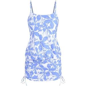 ZAFUL Women Swimdress with Bikini Briefs 2 Piece Tankini Swimsuits Ruched Bathing Suits, M