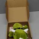 SQEQE Weighted Dinosaur Plush, Weighted Dinosaur Stuffed Animal, Dino Plushies Dino Pillow Toy Gift for Kids Adults 9.8 Inch, 0.8 Lbs (Green)