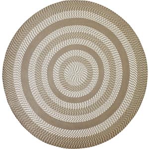 Better Trends Newport Braid Collection is Durable and Stain Resistant Reversible Indoor Utility Rug 100% Polypropylene in Vibrant Colors, 72" Round, Tan