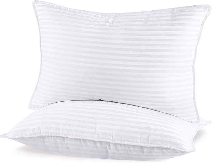 Sherwood Hotel Collection Pillows (2-Pack) - Luxury Down Alternative Soft Sleeping Pillow -250 TC Cotton Cover (Queen)