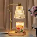 Candle Warmer Lamp with Timer Dimmer Adjustable Height for New Home Bedroom,Mothers Day Gifts,Vintage Home Decor for Scented Jar (Amber)
